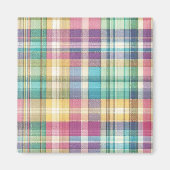 Frühjahr/Osterpaste kariert/Tartan Magnet (Vorne)