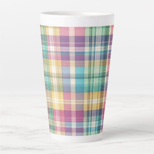 Frühjahr/Osterpaste kariert/Tartan Milchtasse (Vorderseite)