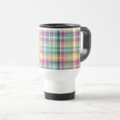 Frühjahr/Osterpaste kariert/Tartan Reisebecher (VorderseiteRechts)