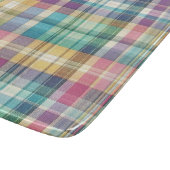 Frühjahr/Osterpaste kariert/Tartan Schneidebrett (Ecke)