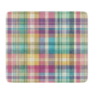 Frühjahr/Osterpaste kariert/Tartan Schneidebrett
