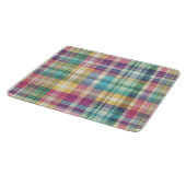 Frühjahr/Osterpaste kariert/Tartan Schneidebrett (Ecke)