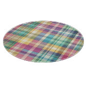 Frühjahr/Osterpaste kariert/Tartan Schneidebrett (Ecke)