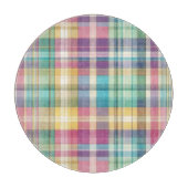 Frühjahr/Osterpaste kariert/Tartan Schneidebrett (Vorderseite)