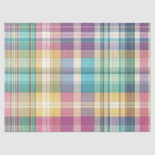 Frühjahr/Osterpaste kariert/Tartan Seidenpapier (Vorderseite)