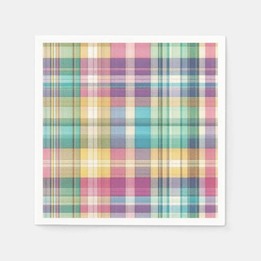 Frühjahr/Osterpaste kariert/Tartan Serviette (Vorderseite)