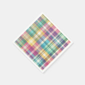 Frühjahr/Osterpaste kariert/Tartan Serviette (Ecke)