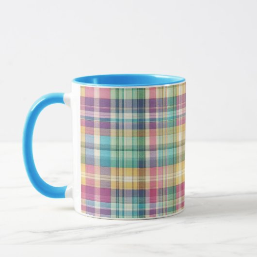 Frühjahr/Osterpaste kariert/Tartan Tasse (Links)