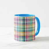Frühjahr/Osterpaste kariert/Tartan Tasse (VorderseiteRechts)
