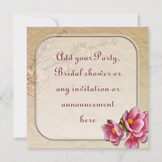 Frühjahr-Party oder Mehrzweckeinladung Einladung (Vorderseite)