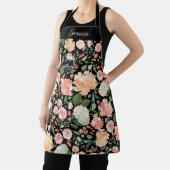 Frühjahr Pfirsichfarbene Blüte auf schwarzen Namen Schürze (InSitu)