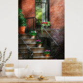 Frühjahr - Porch - Hoboken im Frühjahr Poster (Küche)