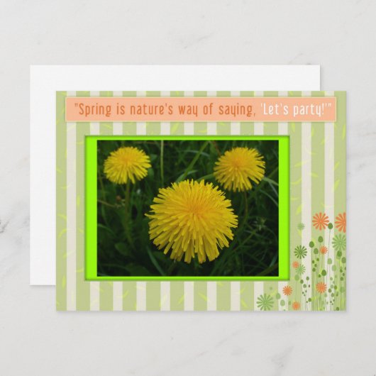 Frühjahr Postkarte (Vorne/Hinten)