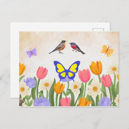 Frühjahr Postkarte (Vorne/Hinten)