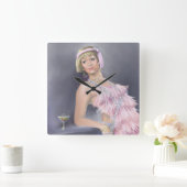 Frühjahr-Prallplatten-Wanduhr Quadratische Wanduhr (Zuhause)