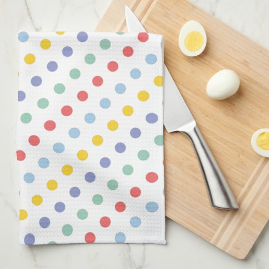 Frühjahr Rainbow Polka Dot Pattern Handtuch (Viertel Falte)