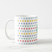 Frühjahr-Regenbogen-Polka-Dot-Monogramm-Tasse Kaffeetasse (Links)