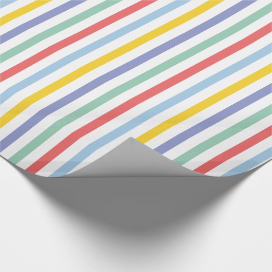 Frühjahr-Regenbogen Streifen Muster Geschenkwrake Geschenkpapier (Ecke)