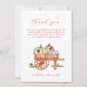 Frühjahr Rustikale moderne Pumpkin Labybug Baby Du Dankeskarte (Vorderseite)