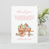 Frühjahr Rustikale moderne Pumpkin Labybug Baby Du Dankeskarte (Stehend Vorderseite)