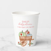 Frühjahr Rustikale moderne Pumpkin Labybug Baby Du Pappbecher (Rückseite)