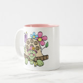Frühjahr-Schildkröte-T-Shirts und Geschenke Zweifarbige Tasse (Vorderseite Links)