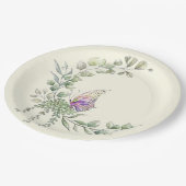 Frühjahr-Schmetterlingspopulver Pappteller (Schrägansicht)