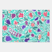 Frühjahr Schwarze Blume Blätter Illustration Muste (Vorderseite 2)