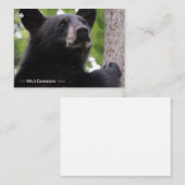 Frühjahr - Schwarzer Bär Mitteilungskarte (Vorne/Hinten)