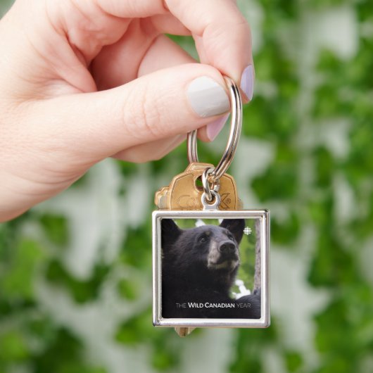 Frühjahr - Schwarzer Bär Schlüsselanhänger (Hand)