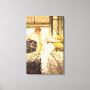 Frühjahr (Seaside) von James Tissot, Vintag Portra Leinwanddruck