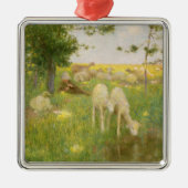 Frühjahr Silbernes Ornament (Vorne)