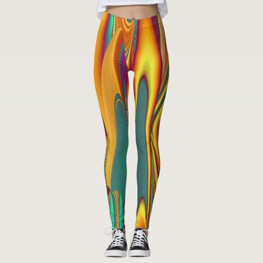 Frühjahr Sommer Blume Magie Leggings (Vorderseite)