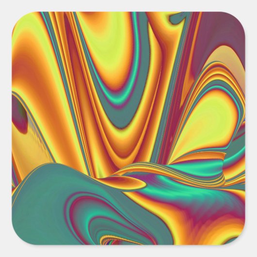 Frühjahr Sommer Blume Magie Quadratischer Aufkleber (Vorderseite)