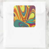 Frühjahr Sommer Blume Magie Quadratischer Aufkleber (Tasche)