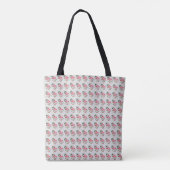 Frühjahr Sommer Blume rosa Flamingo Tasche (Rückseite)