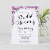 Frühjahr Sommer Blumen Top Bridal Dusche Einladung (Stehend Vorderseite)