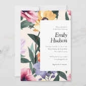 Frühjahr Sommer Blumendusche Einladung (Vorderseite)