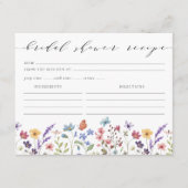 Frühjahr Sommer Blumengarten Brautparty Rezept Begleitkarte (Vorderseite)