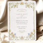 Frühjahr & Sommer Blumengarten Hochzeit Einladung