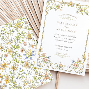 Frühjahr & Sommer Blumengarten Hochzeit Einladung