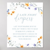 Frühjahr Sommer Floral Baby Dusche Spate Night Dia Poster (Vorne)