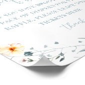 Frühjahr Sommer Floral Baby Dusche Windeln Raffle Poster (Ecke)