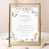 Frühjahr Sommer Floral Baby Dusche Windeln Raffle Poster