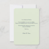 Frühjahr Sommer Floral Boho Garden Dankeskarte (Rückseite)