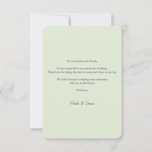 Frühjahr Sommer Floral Boho Garden Dankeskarte (Rückseite)