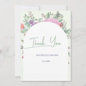 Frühjahr Sommer Floral Boho Garden Dankeskarte (Vorderseite)