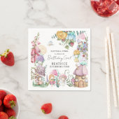 Frühjahr Sommer Floral 'Little Fairies Girl Geburt Serviette (Beispiel)