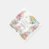 Frühjahr Sommer Floral 'Little Fairies Girl Geburt Serviette (Ecke)