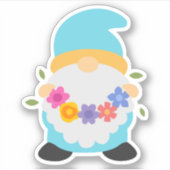 Frühjahr Sommer Garten Gnome Die schneiden Sticker (Vorderseite)
